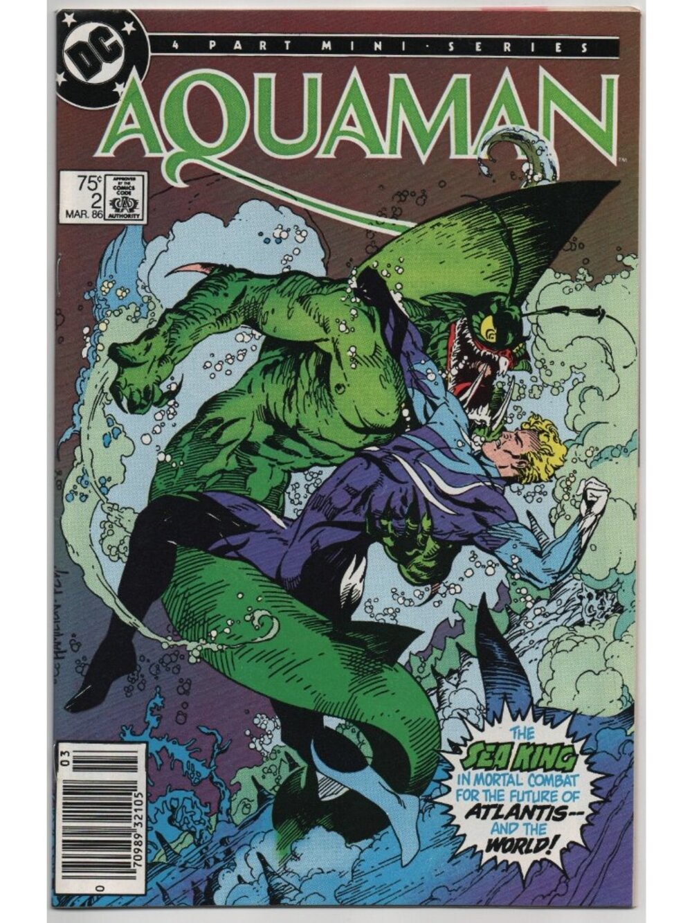 Aquaman 2 DC Comics 1986 VF 8.0 Newsstand 4-Part Miniseries